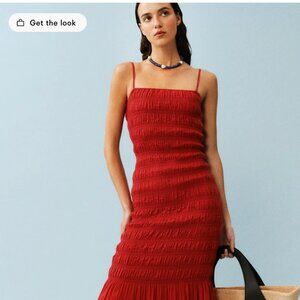 Reformation Seren Dress Red - Size 4
